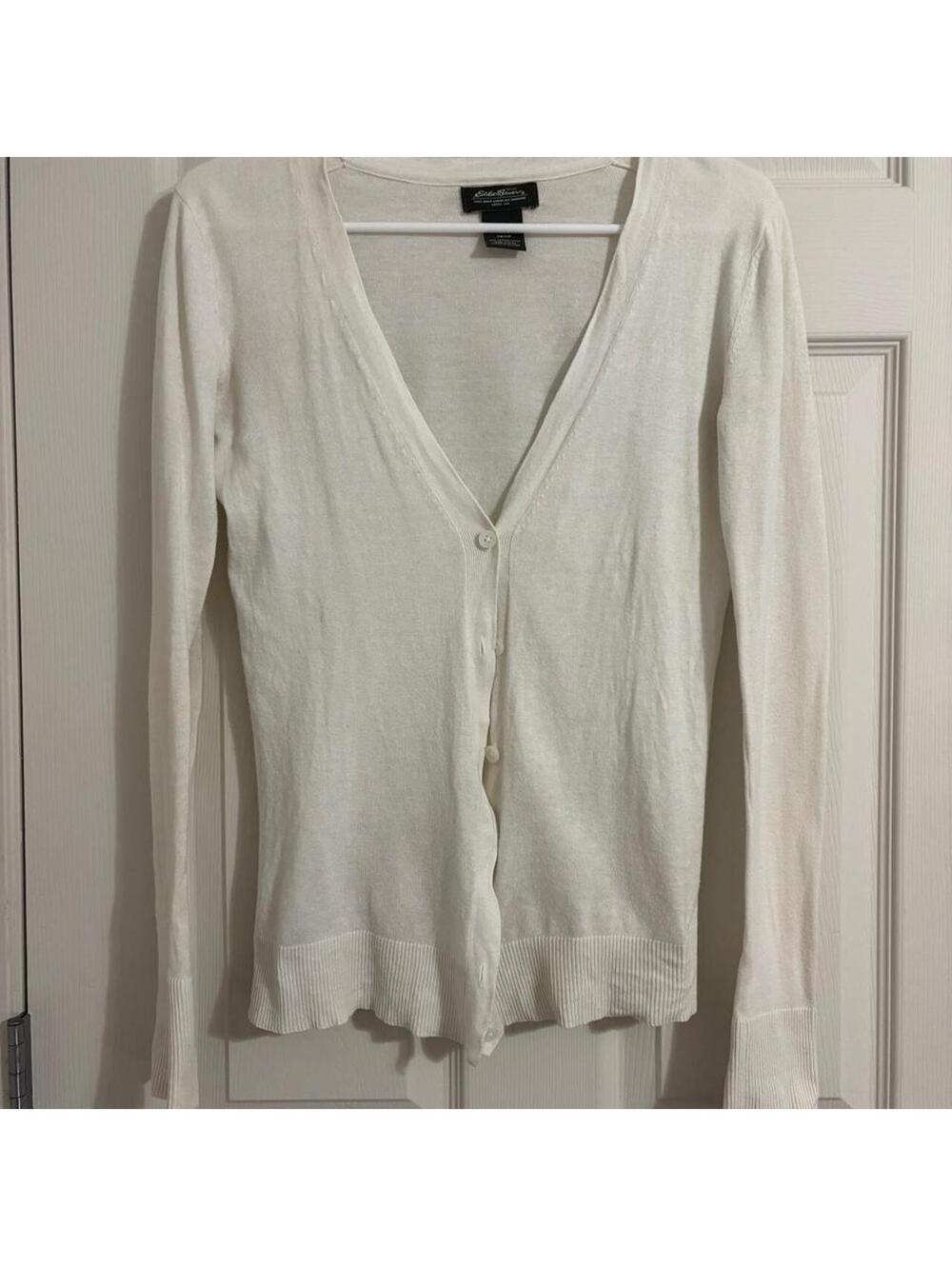 Eddie Bauer Women's White Cardigan